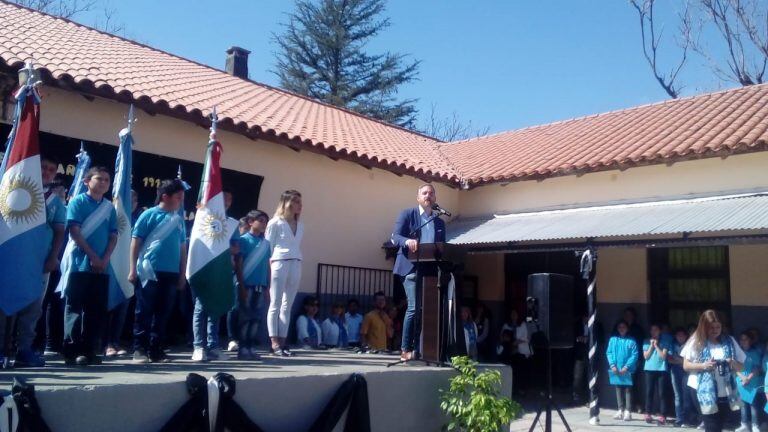 Intendente de La Calera Rodrigo Rufeil en discurso