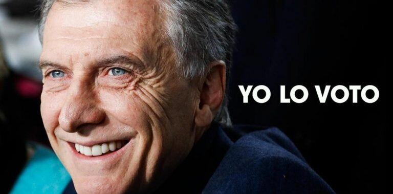 "Yo lo voto", dice la imagen que Macri pidió que compartan en redes sociales este jueves a las 19.