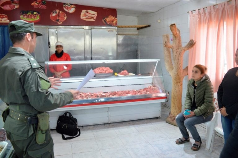 Allanamientos por carne en mal estado en San Francisco secuestrada por Gendarmería Nacional. (Fotos Gendarmería Nacional)