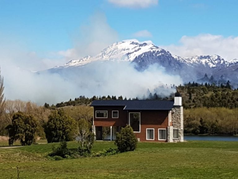 incendio camino a la Presa Futaleufú