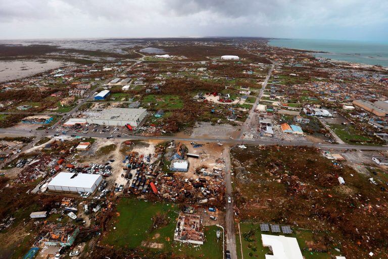 Vista aérea de Abaco, en el norte de las Bahamas. (AFP)