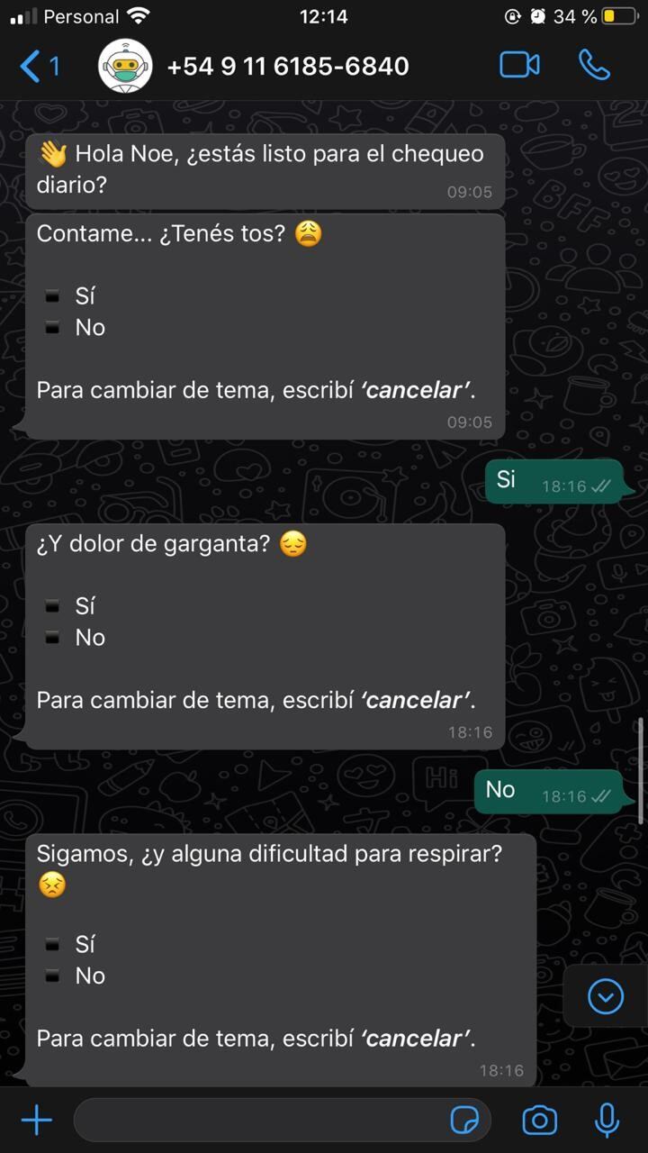 El chatbot que lanzó la Ciudad de Buenos Aires. (crédito: GCBA)