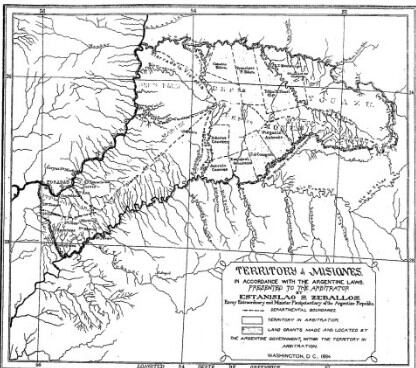 Misiones, Argentina, antes del Laudo Cleveland en 1895.