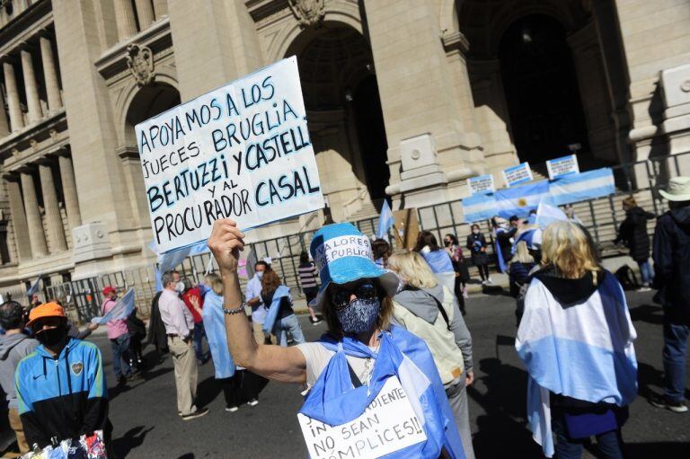 Manifestación en Tribunales. (Clarín)