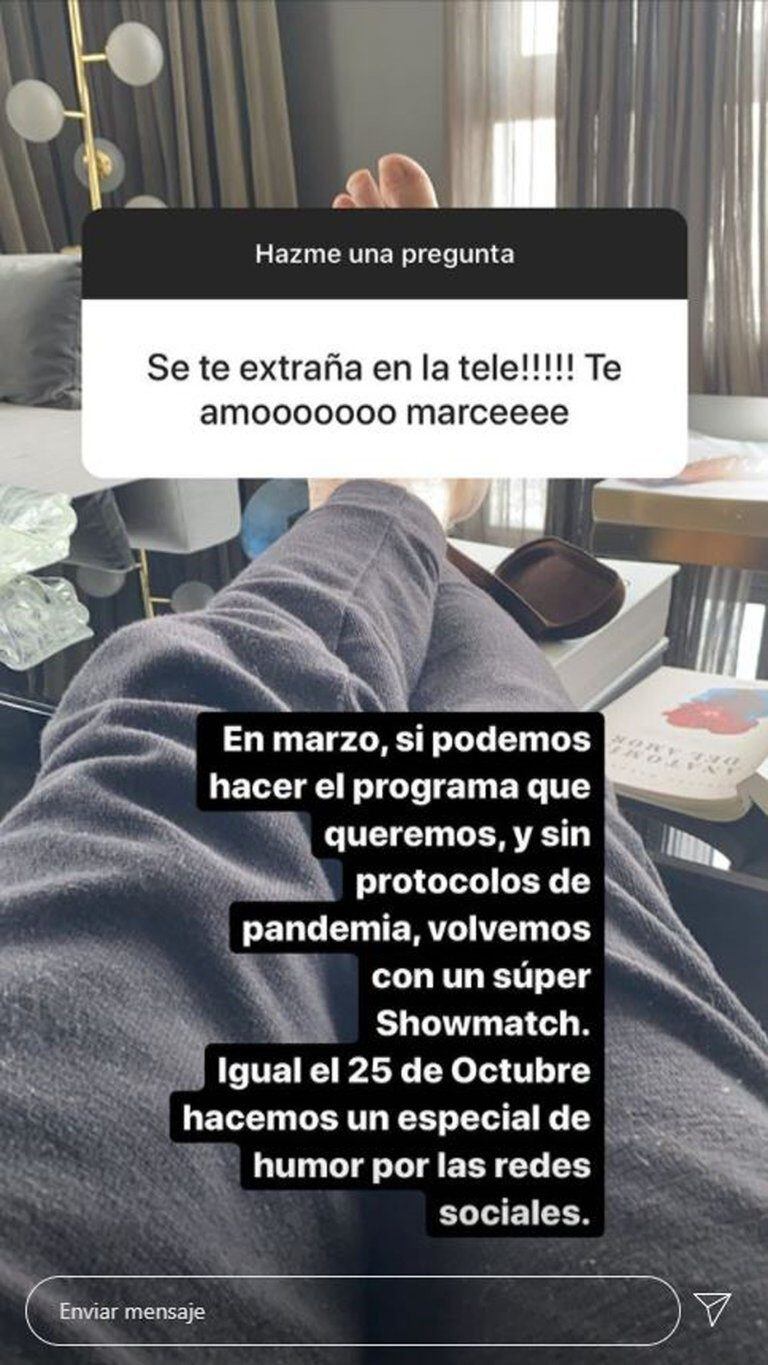 La publicación que hizo Marcelo Tinelli en redes sociales. (Instagram/@marcelotinelli)