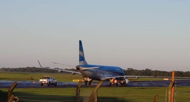 Avión de Austral despistado.