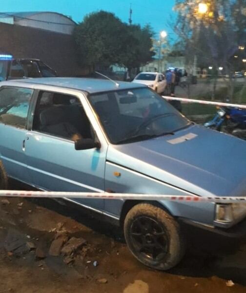 El joven fue baleado cuando circulaba en un Fiat Uno. (Baigorria Informa)