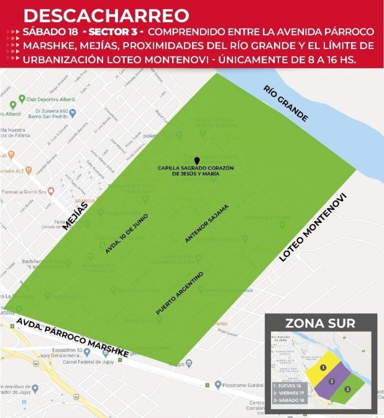 La zona donde trabajarán este sábado las cuadrillas municipales.