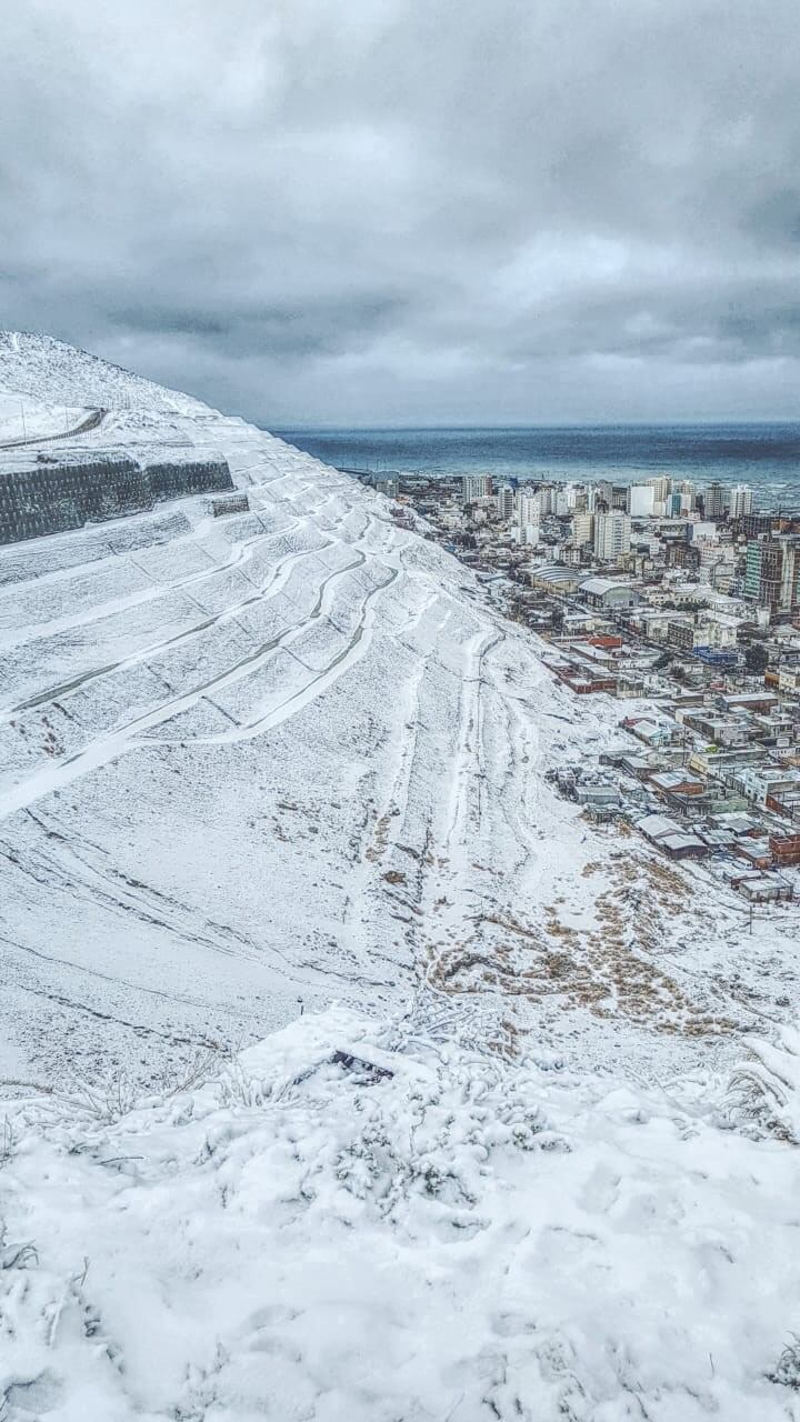 Una postal del cerro Chenque en Comodoro.