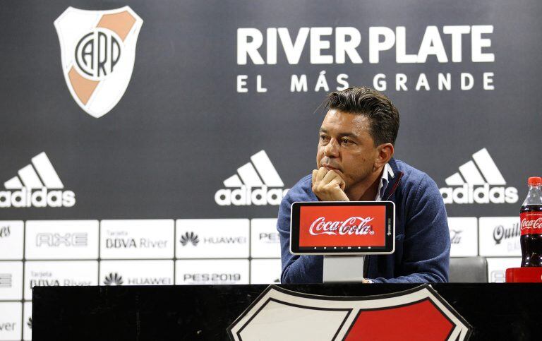 El viernes, Marcelo Gallardo se disculpó en conferencia de prensa (EFE/María Paulina Rodríguez)