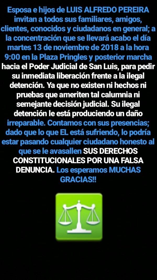 Convocatoria a marchar por la "operación hereford".