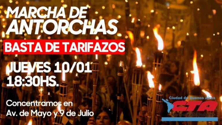 Marcha de antorchas. (Twitter).