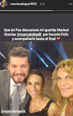 Tinelli y Marisol.