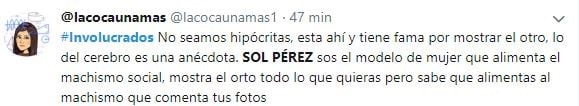 Los usuarios tomaron partido en Twitter en el marco del cruce entre Sol Pérez y el "Profe Nico" en Involucrados