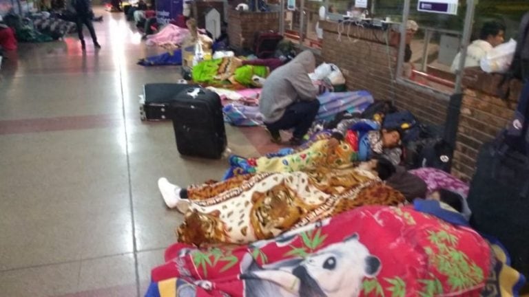 Trabajadores golondrinas en la Terminal de Mendoza