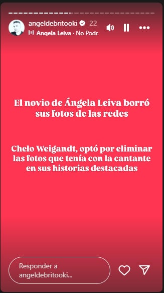 Se separaron Ángela Leiva y el Chelo Weigandt