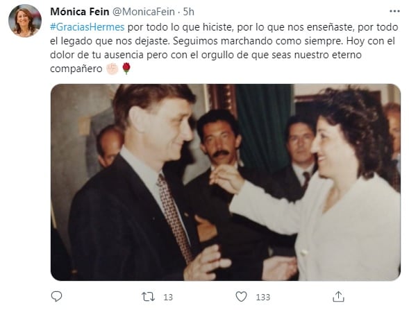 Mónica Fein recordó a Hermes Binner