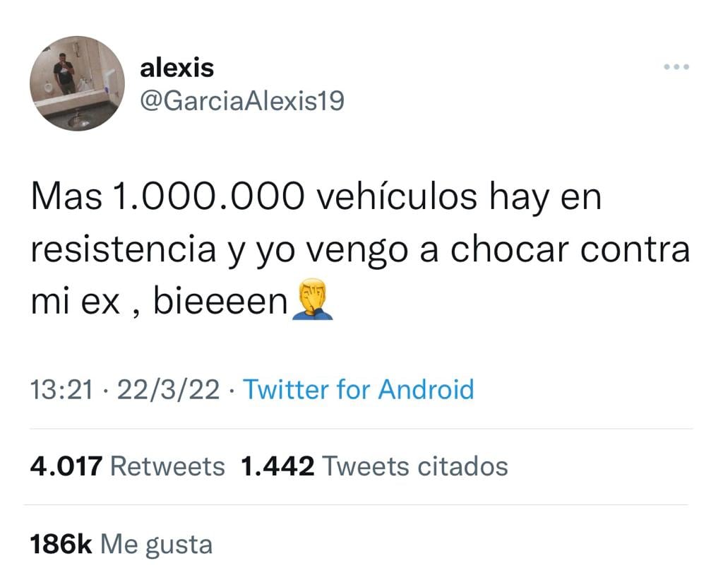 Así comenzó la historia del accidente entre la ex pareja que se volvió viral.