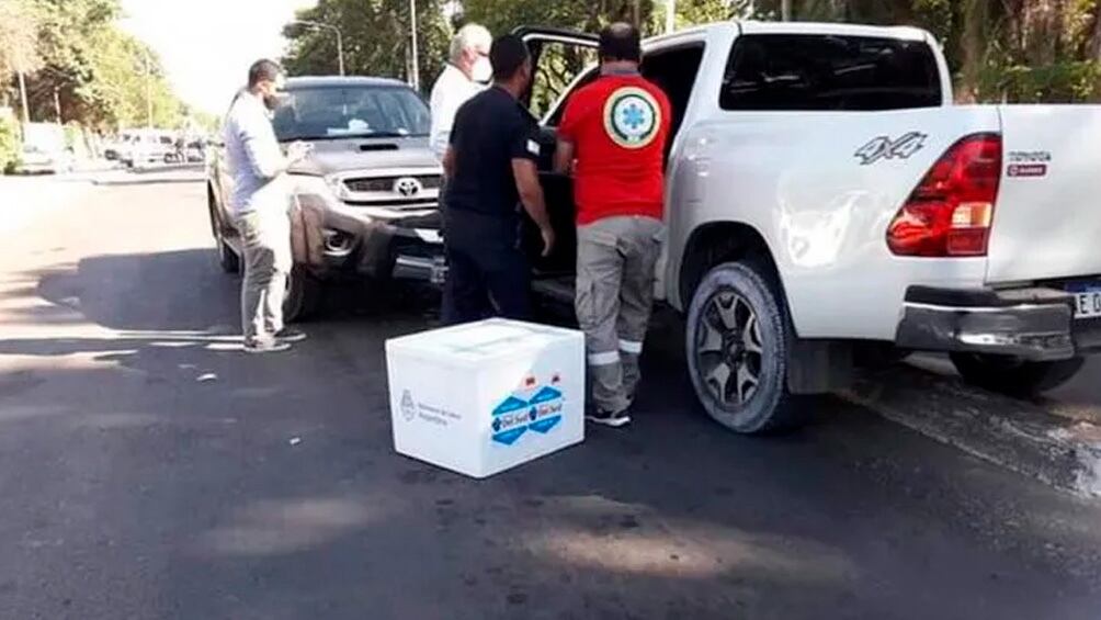 La camioneta de Ricardo Cardozo impactó de frente contra una Toyota Hilux. Foto: Gentileza