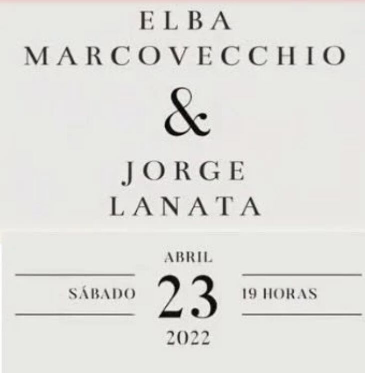 Invitación casamiento de Jorge Lanata