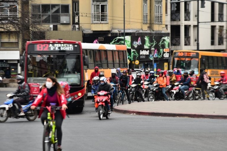 Protesta de deliveries, en Córdoba