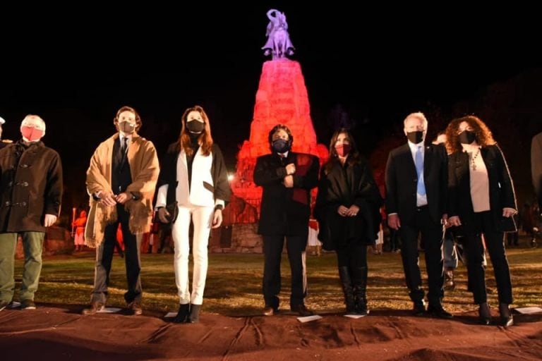 Homenajes a Güemes en pandemia, durante el 2020 (Facebook Gustavo Sáenz)