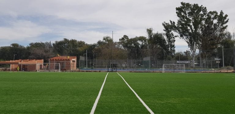 Complejo Deportivo en desarrollo, siendo una iniciativa en Anisacate del futbolista Cristina Pavón.