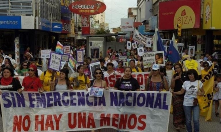 Marcha en contra de los femicidios en Comodoro.
(Imagen Ilustrativa)