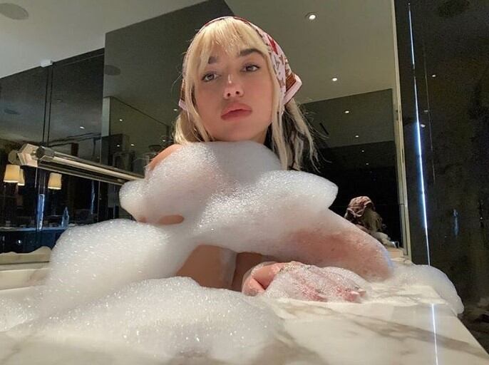 "Esos raros peinados nuevos" de Dua Lipa. (Instagram)