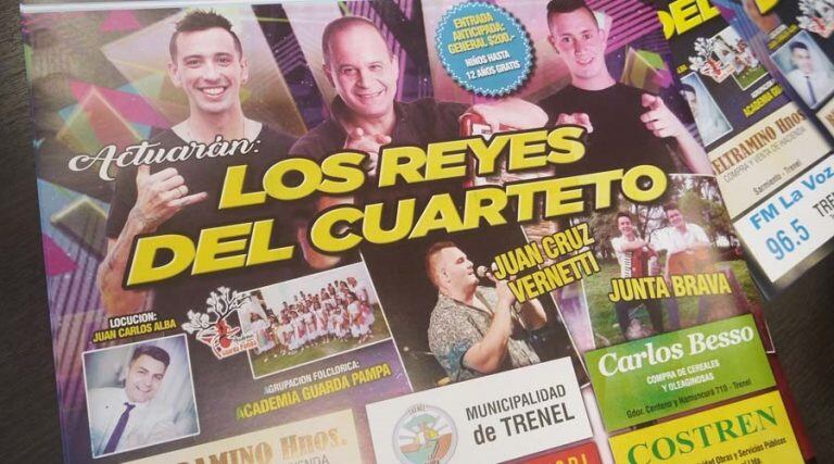 La Fiesta contará con la presentación estelar de Los Reyes del Cuarteto (Vía Santa Rosa)