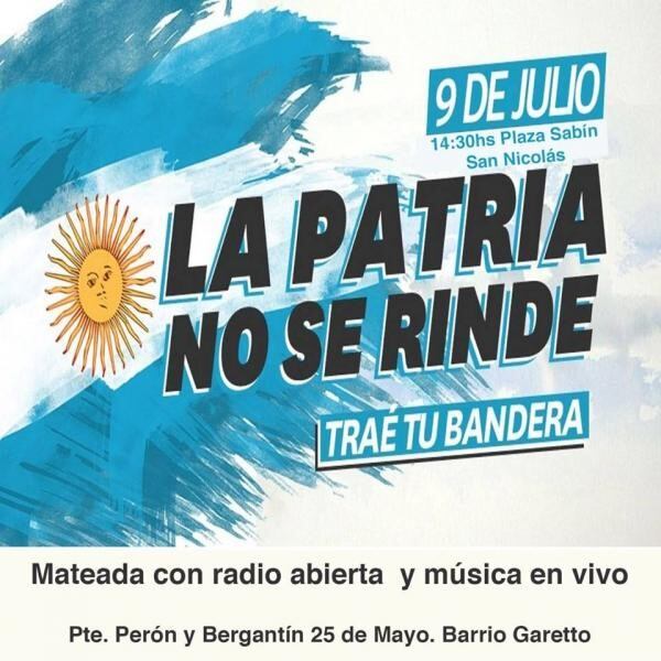 "La patria no se rinde", un mensaje para el FMI.