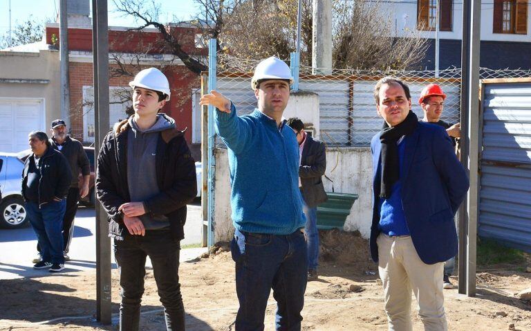 Obras del Monumento Héroes de Malvinas, en Río Cuarto.