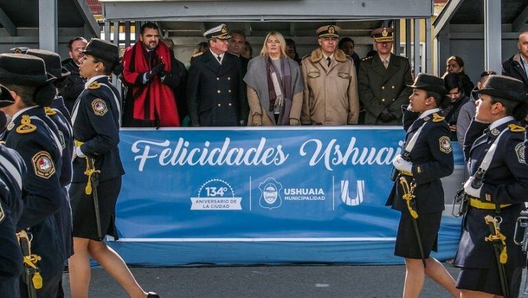 Palco Oficial aniversario 134º de la ciudad de Ushuaia