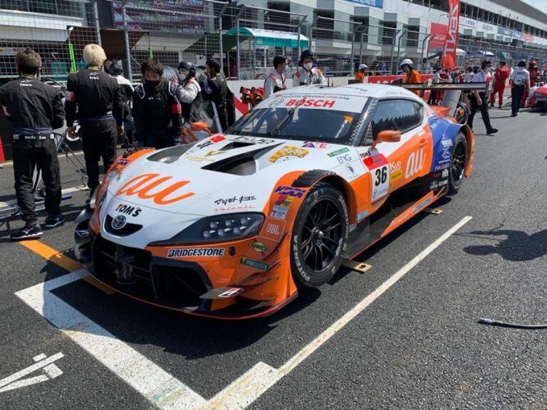 El Toyota GR Supra de Fenestraz y Yuhi Sekiguchi, en la primera fecha del Súper GT Japonés 2020,en Fuji.