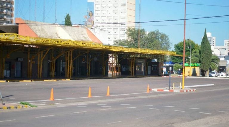 La Terminal de Ómnibus, sin movimiento (Vía Santa Rosa)