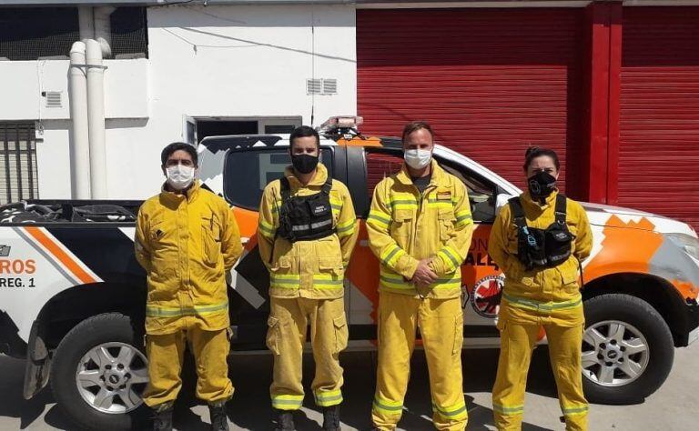 Bomberos de Arroyito viajaron a las Sierras