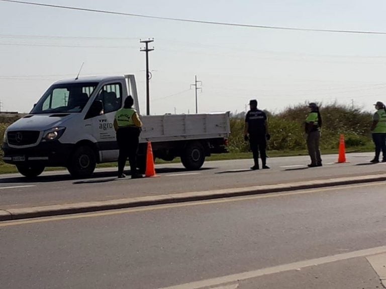 Controles ingresos a Arroyito por le Aislamiento Total