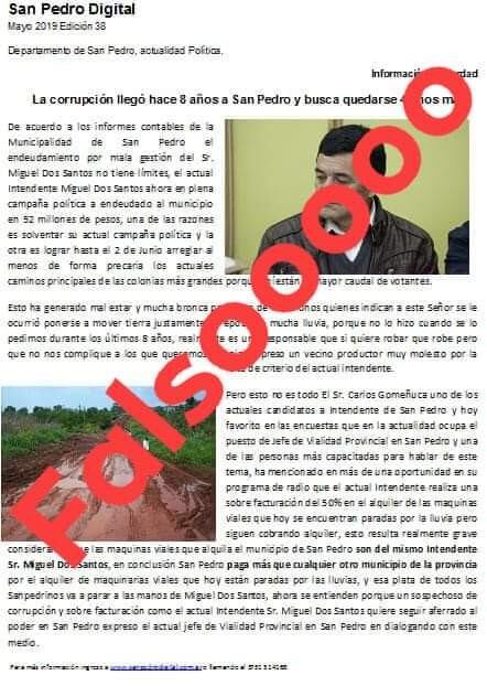 Fake news de cara a las elecciones en Misiones