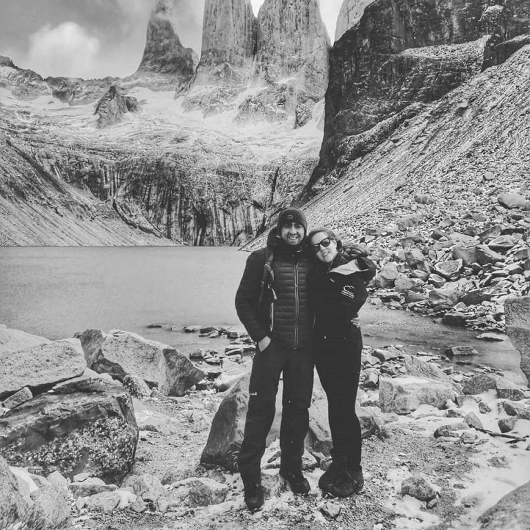 Lu y Javi . Torres del Paine , Chile.