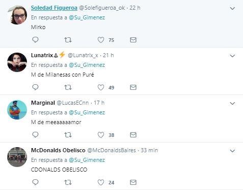 Los usuarios adivinaron de qué era la M que Susana publicó en Twitter