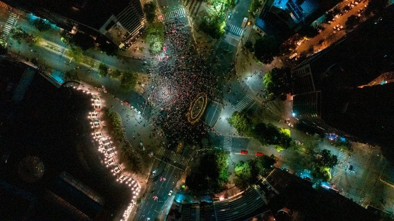 Festejos en Córdoba por River campeón.