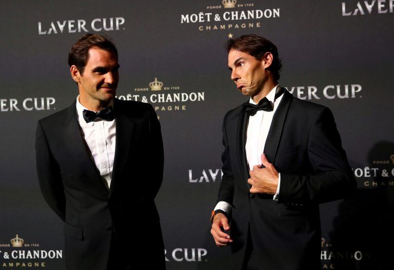 Rafael Nadal y Roger Federer. Foto: REUTERS/Denis Balibouse