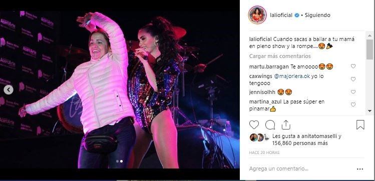 La mamá de Lali Espósito bailó en uno de sus shows y causó furor con sus movimientos