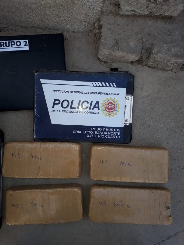 Robo y secuestro de marihuana en una vivienda de Río Cuarto.