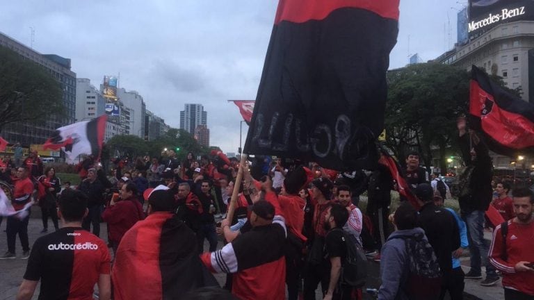 Banderazo en el Obelisco.