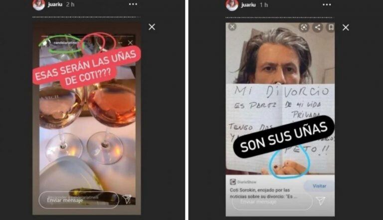 La prueba que confirmó que ambos estaban personajes estaban juntos (Instagram/juariu)