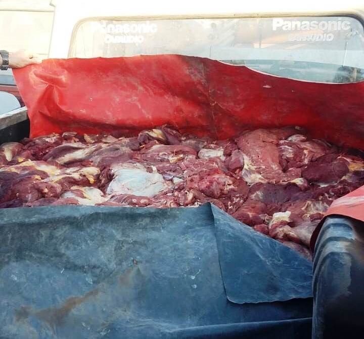 La carne iban a venderla en el mercado negro.