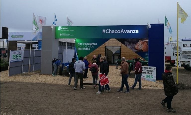 El frente del stand chaqueño en  "Agroactiva" 2019