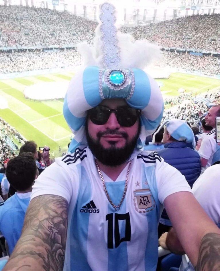 El puntano en Rusia disfrutando del Mundial.