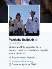 DYN19, BUENOS AIRES 26/01/2017, LA CUENTA PERSONAL DE LA RED SOCIAL TWITTER DE LA MINISTRA DE SEGURIDAD, PATRICIA BULLRICH, SUFRIÓ HOY UN ATAQUE CIBERNÉTICO, CON EL PROPÓSITO DE EMITIR INSULTOS Y CRÍTICAS HACIA LA GESTIÓN DEL GOBIERNO DE CAMBIEMOS.FOTO:DY